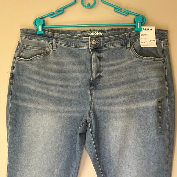 NWT! Sonoma The Everyday Skinny Jean Light Wash Size 24W - Picture 7 of 16